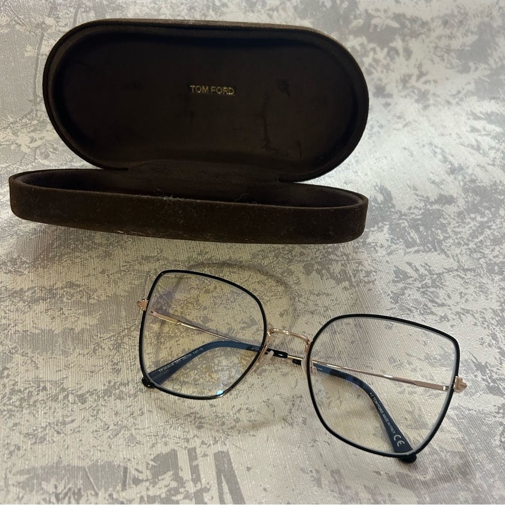 Tom Ford Black and Gold Optical frame